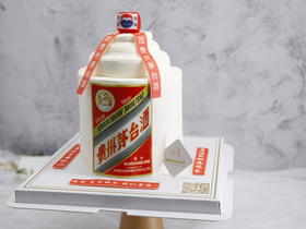 茅台立体5寸加高款蛋糕（提前2天预订，条幅内容可以换）