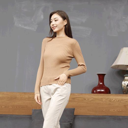 宗洋半高领套头修身针织衫BDK3TB7972-75 商品图1