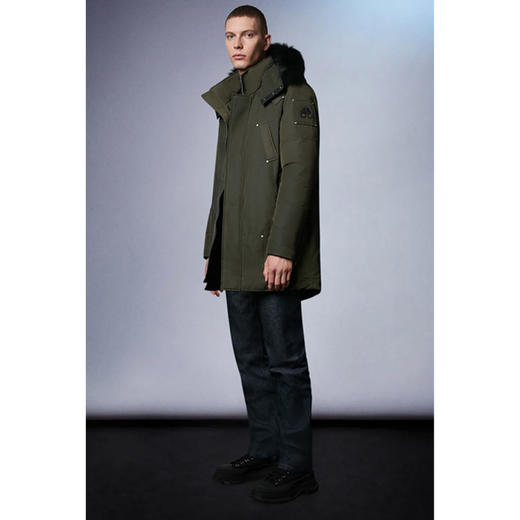 MOOSE KNUCKLES 男士金属驼鹿指关节徽标绗缝连帽羽绒服 军绿色 M31MP221 179 商品图3