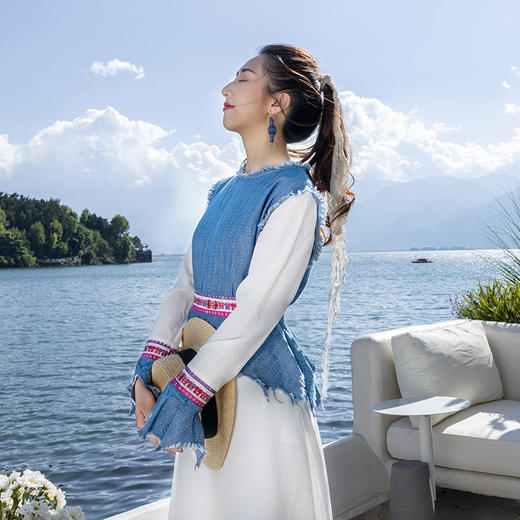 湘妃复古假两件连衣裙| 减龄时尚风 | 现货加急发 商品图3