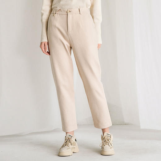 Famecoco范可儿西裤女职业冬季直筒上班工作裤F218GA016 商品图2