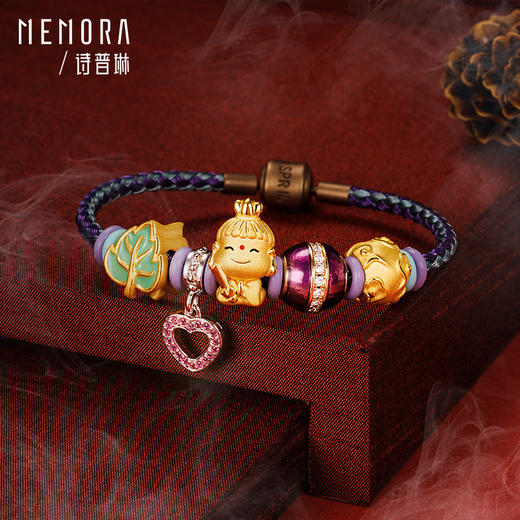 【积分抵值】守护系列黄金本命佛转运珠足金Q版佛菩萨HP4217 商品图1