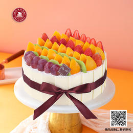 甜蜜果园 - 多水果栗子红豆红丝绒动物稀奶油草莓范记生日蛋糕