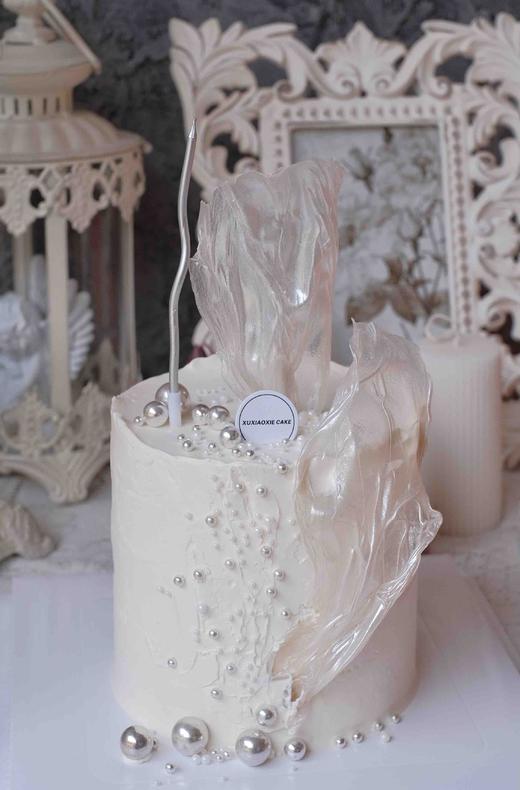 【春卷皮糖珠】小仙女蛋糕，白色奶油霜（默认火芒夹心） 商品图0