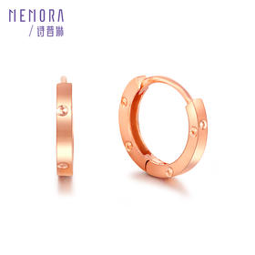 玫瑰金色18K金耳饰KE261501