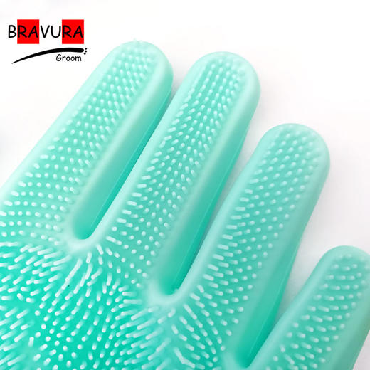 宠物防抓咬手套 硅胶洗澡按摩手套 手感舒适 意大利BRAVURAGROOM 商品图2