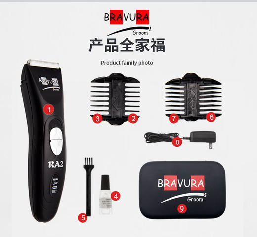 宠物电推剪 RA2 意大利BRAVURAGROOM 商品图4