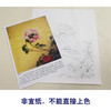 【有步骤、大彩图】李晓明工笔画白描底稿斗方小品《国色双辉》牡丹初学者临摹花鸟线稿KB34 商品缩略图2