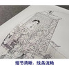 【有步骤、大彩图】李晓明工笔画白描底稿圆形小品《骷髅幻戏图》骷髅初学者临摹人物线稿KC18 商品缩略图4