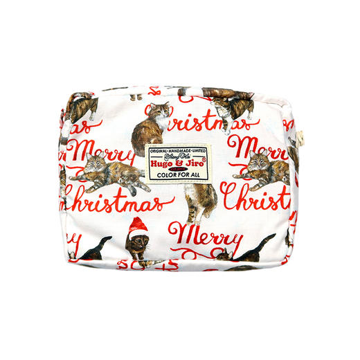 HUJI祤集Motley收纳包插画猫咪圣诞 商品图0