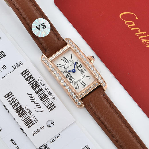 【钻圈款】V8卡地亚-美国坦克-Cartier Tank Américaine腕表，小号表款 商品图1