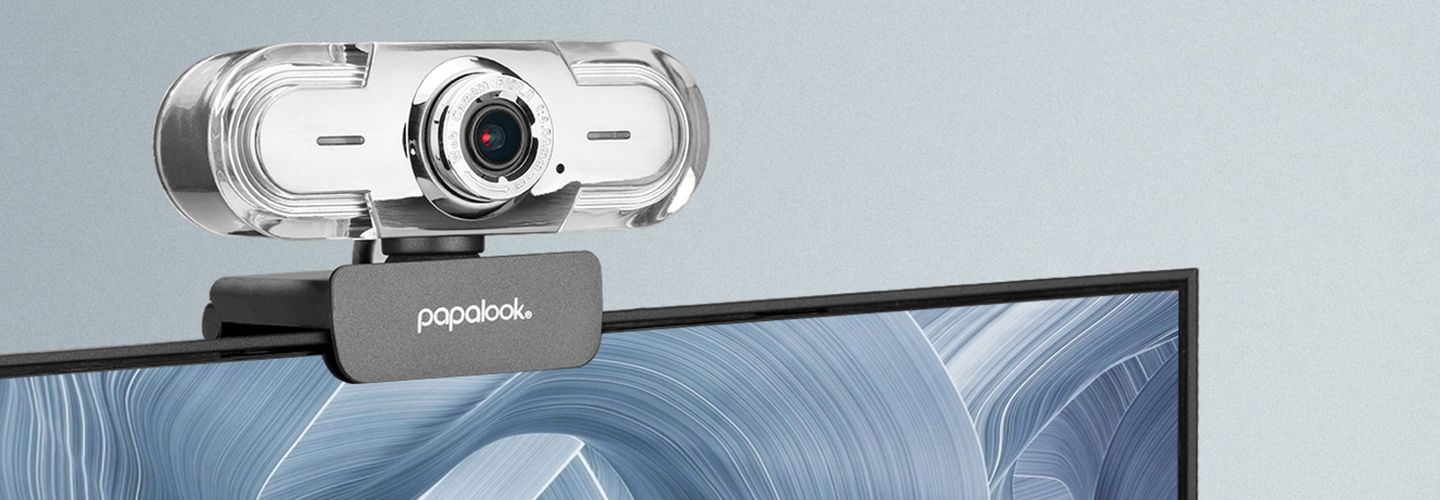 PAPALOOK Webcam PA552 PRO FHD 1080P 60fps con anillo de luz y