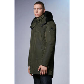 MOOSE KNUCKLES 男士金属驼鹿指关节徽标绗缝连帽羽绒服 军绿色 M31MP221 179