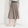 Famecoco范可儿复古格纹半身裙冬季百褶裙女士F218HA010 商品缩略图0