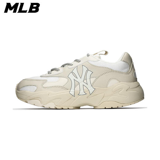 MLB女鞋NY洋基队运动鞋米色老爹鞋休闲鞋3ASHC311N 商品图0