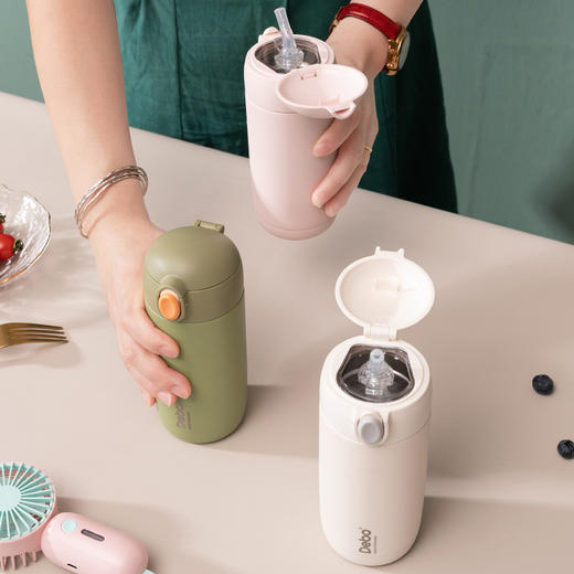 Debo德铂克罗斯316不锈钢保温杯弹跳杯 商品图3