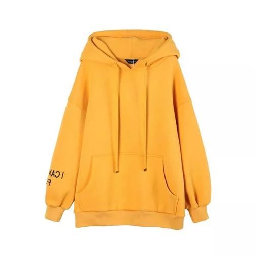 2021新款韩版洋气学生减龄ins秋冬超火宽松刺绣连帽女连帽宽松bf学院风百搭学生外套潮250g加绒加厚卫衣女 商品图4