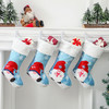 【圣诞装饰】-新款圣诞袜子礼物袋无脸老人印花袜子圣诞节装饰品 商品缩略图0