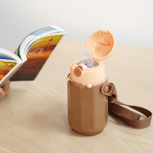 乐扣乐扣（LOCK&LOCK）小动物保温杯儿童316不锈钢包包杯带吸管LHC3272组合 商品图4