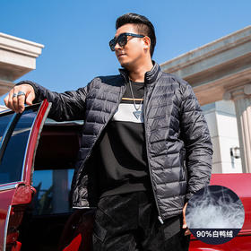 【新款DK】大依优型大码立领轻薄羽绒服大号外套休闲胖子穿大码男加肥加大胖子上衣