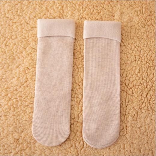 【5双装 行走中的“暖宝宝”】袜子女冬季加绒加厚雪地袜蓄热保暖堆堆袜情侣中筒袜月子地板袜 商品图11