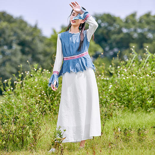 湘妃复古假两件连衣裙| 减龄时尚风 | 现货加急发 商品图4