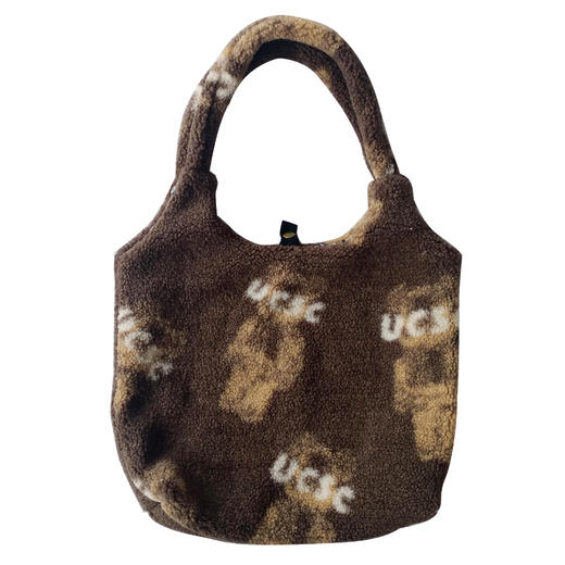 2021新款卡哇伊包包冬季百搭毛绒小熊背心包韩风复古可爱大学生单肩包仿羊羔毛女包 商品图4