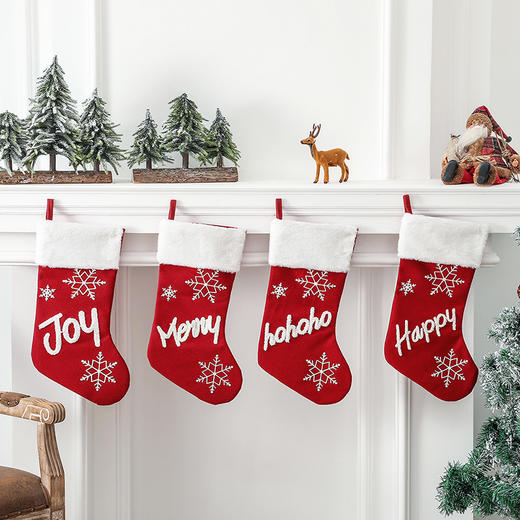 【圣诞袜子】-圣诞毛绒袜子圣诞节装饰品 商品图1