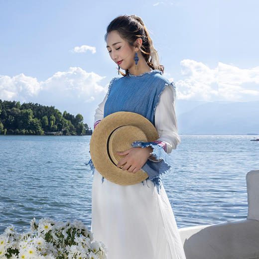 湘妃复古假两件连衣裙| 减龄时尚风 | 现货加急发 商品图1