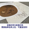 【有步骤、大彩图】李晓明工笔画白描底稿圆形小品《临宋林椿梅竹寒禽图》梅花禽鸟初学者临摹花鸟线稿KC06 商品缩略图3