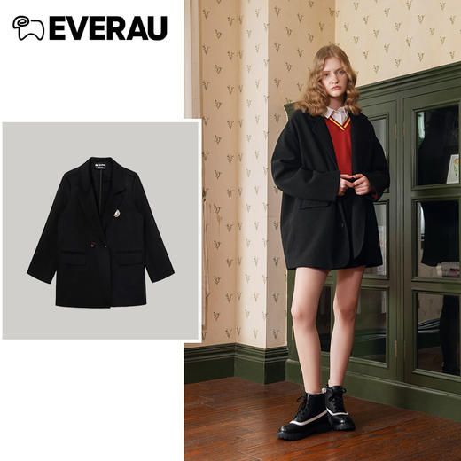 EVERAU挺括有型自然垂坠翻领直插口袋设计古灵阁西装 EA8014 商品图1