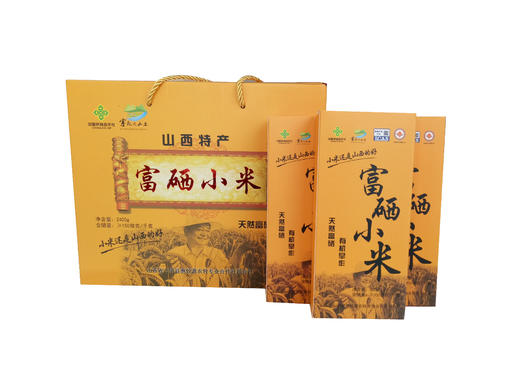 塞外火山土富硒有机小米（礼盒装400g*6袋/箱） 商品图0