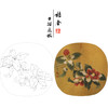 【有步骤、大彩图】李晓明工笔花鸟画白描底稿圆形小品《临宋雪霁山茶图》茶花初学者临摹花鸟线稿KC08 商品缩略图0