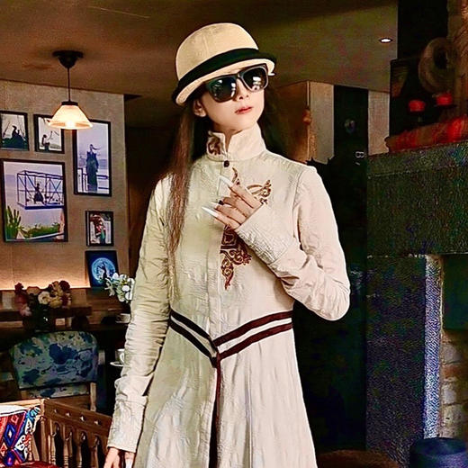 【50周年纪念款】浮生辞刺绣连衣裙| 杨丽萍老师同款 | 黄色 杏色 红色 | 长短袖可选 商品图10