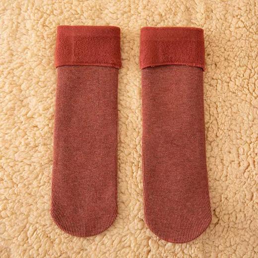 【5双装 行走中的“暖宝宝”】袜子女冬季加绒加厚雪地袜蓄热保暖堆堆袜情侣中筒袜月子地板袜 商品图7
