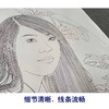 【有步骤、大彩图】盘虎杰工笔画白描底稿现代人物小品《恋青丝》初学者临摹人物线稿HJ41 商品缩略图4