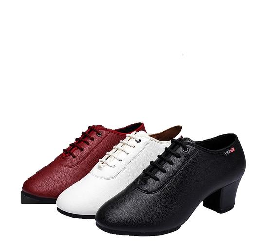 拉丁舞鞋女成人室外跳交谊舞蹈鞋软底中跟广场舞女鞋 商品图0