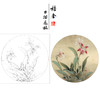 【有步骤、大彩图】李晓明工笔画白描稿小品《卡特兰写真图》兰花临摹勾线花鸟线稿KB02 商品缩略图0