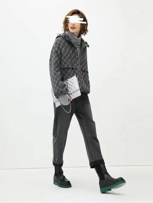 COCOBELLA街头风水洗磨白牛仔裤女秋时尚宽松休闲老爹裤PT803 商品图1