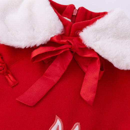 贝贝怡儿童汉服童装汉服公主裙娃娃领秋冬款洋气舒适保暖喜庆 商品图6