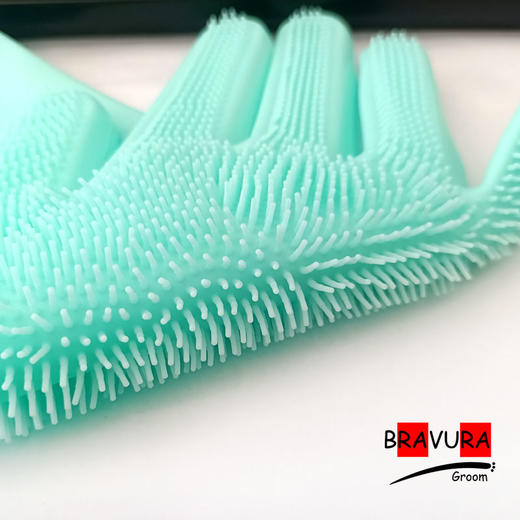 宠物防抓咬手套 硅胶洗澡按摩手套 手感舒适 意大利BRAVURAGROOM 商品图1