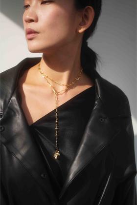 ecllective | Rose leaf choker necklace [ 项链 2色可选 ]