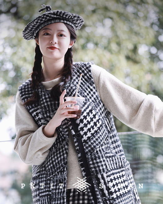 PETIT SCHAN小闪 #032 Tiny bud 小荷尖尖 日本进口纯羊毛面料设计款法式画家帽 商品图8