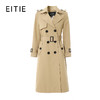 EITIE爱特爱时尚气质洋气经典翻驳领中长款英伦风双排扣风衣外套D1904333A 商品缩略图5