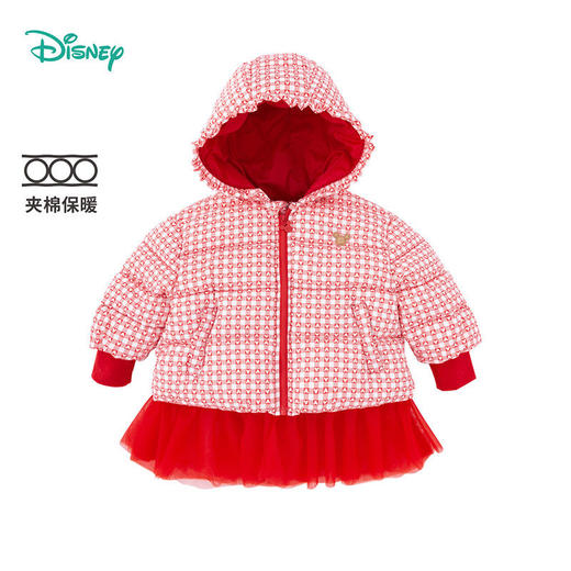 迪士尼童装 女童棉服外套加厚儿童冬棉袄女孩假两件宝宝冬装衣服214S1579

 商品图5