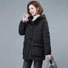 XS930209 羽绒服女2021冬季新款中长款宽松复古加厚连帽90白鸭绒羽绒服外套 商品缩略图2