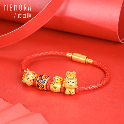 【积分抵值】守护系列黄金本命佛转运珠足金Q版佛菩萨HP4217 商品图5