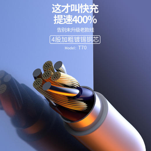【新款上市】OD6.0加粗闪充数据线适用于120W闪充 商品图2