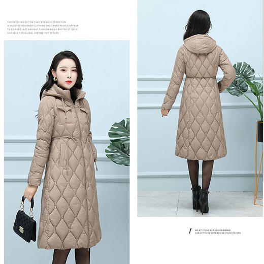 AA YR冬季棉服羽绒棉衣过膝韩版修身加厚棉袄外套 商品图2