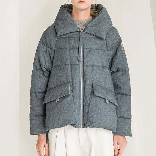 famecoco范可儿羽绒服女冬季短款翻领外套小个子F218AJ009 商品图3